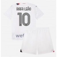 AC Milan Rafael Leao #10 Vonkajší Detský futbalový dres 2023-24 Krátky Rukáv (+ trenírky)